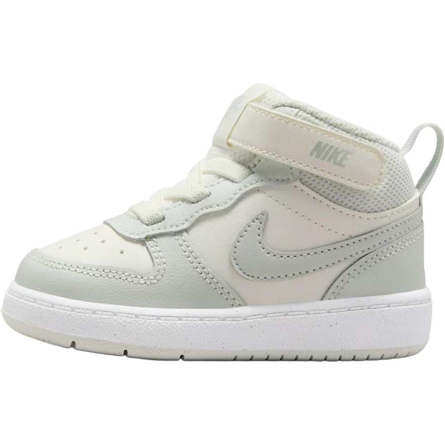 Nike Nike Court Borough Slip Resistant Abrasion Resistant Mid top Toddler Shoes Sail White/Light Silver Infant And Toddler