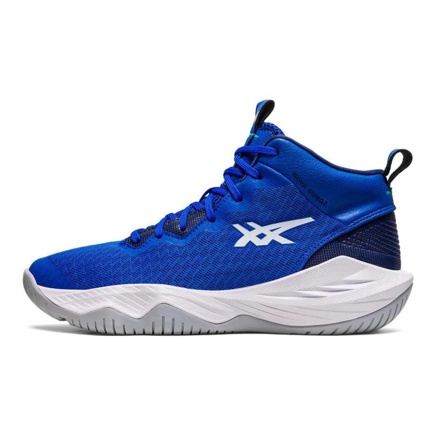Asics Nova Surge 1 Cushioning Mid top Children's Basketball Shoes Blue Teenagers