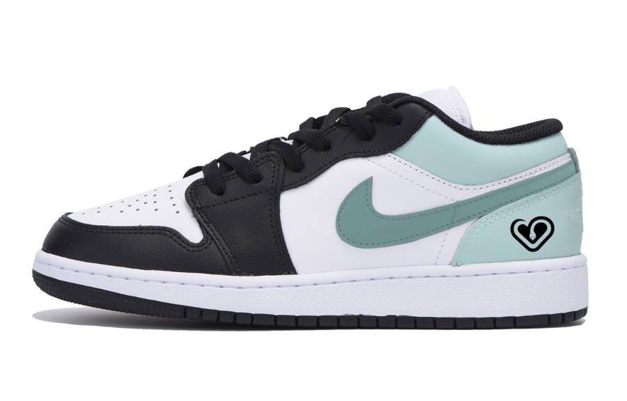 Jordan Jordan Air Jordan 1 Low Kids' Skateboarding Shoes Black Green Teenagers