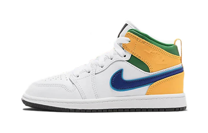 Jordan Jordan 1 Mid PS White Court Purple Teal