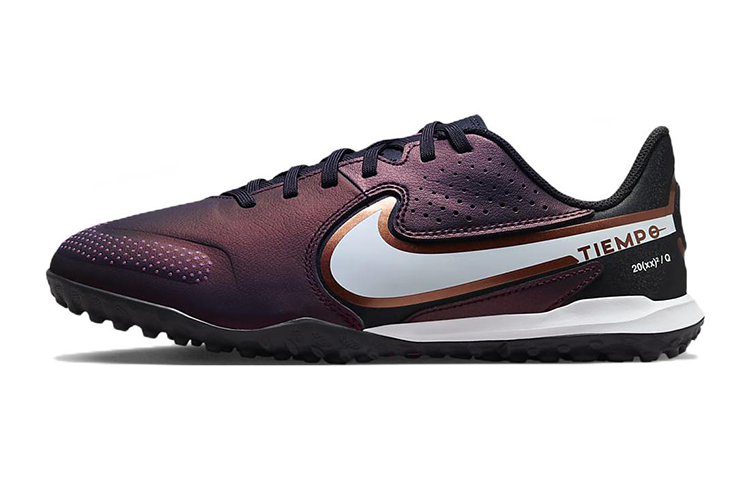 Nike Nike Tiempo Legend 9 Slip Resistant Cushioning Abrasion Resistant Low top Kids' Soccer Shoes Purple White Kids'