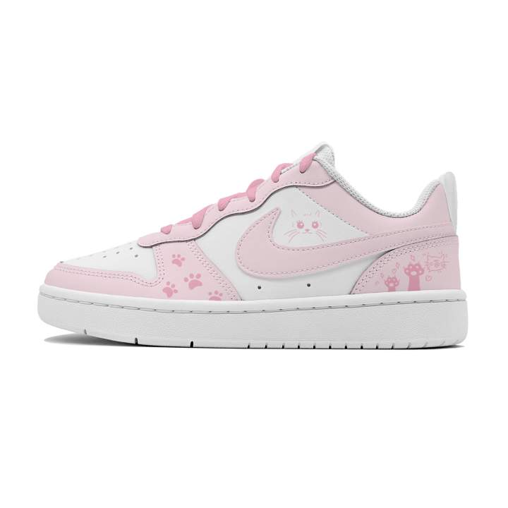 Nike Nike Leather Slip Resistant Cushioning Low top Kids' Skateboarding Shoes Pink Teenagers