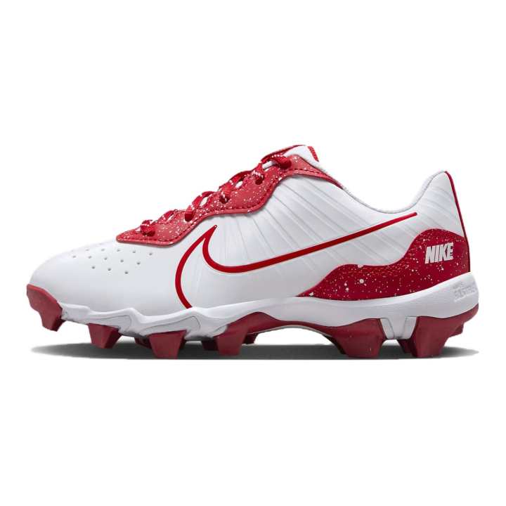 Nike Nike Alpha Huarache 4 Slip Resistant, Abrasion Resistant, Lightweight Kids' Training Shoes White Red Kids'