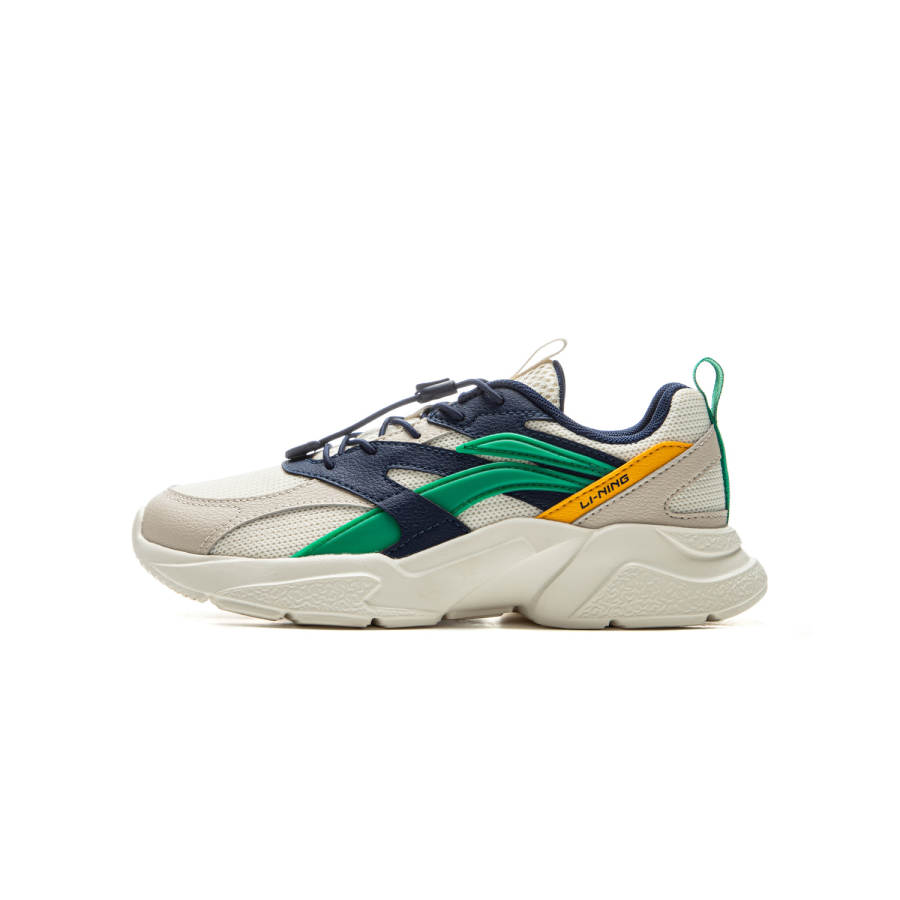 Li-Ning YOUNG Li Ning YOUNG Breathable Slip Resistant Cushioning Low top Kids Lifestyle Shoes Ecru Kids'