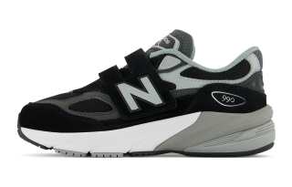 New Balance Kids 990v6 Hook And Loop Sneakers