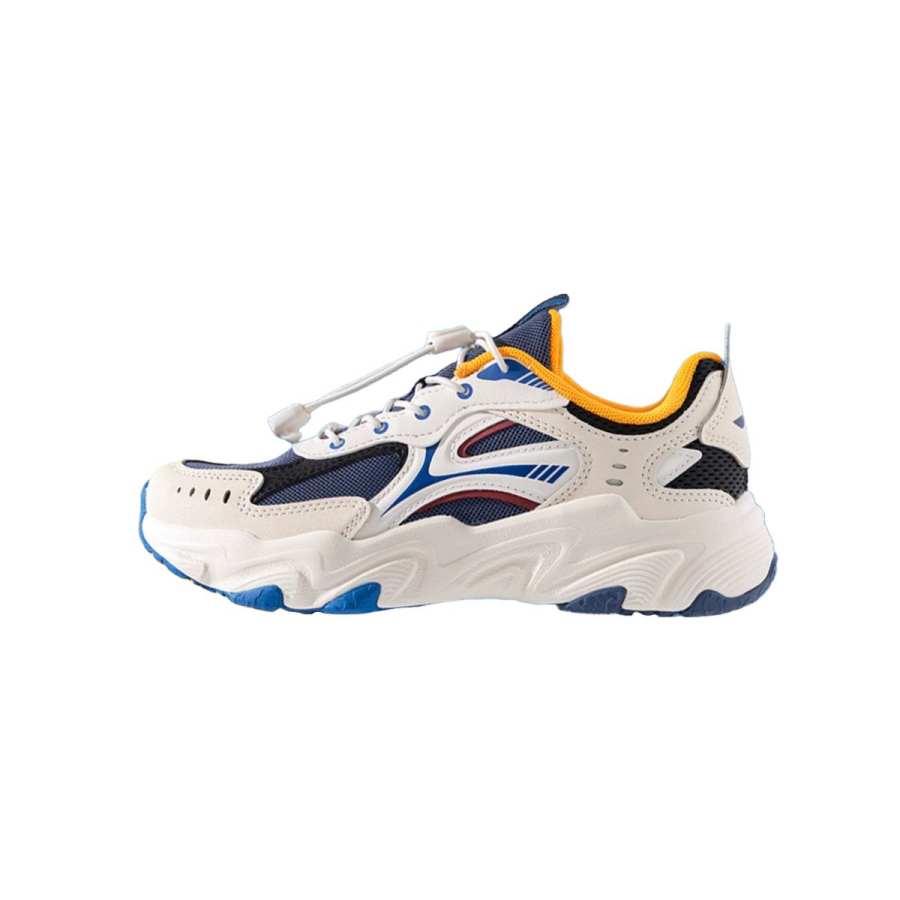 Li-Ning YOUNG Li Ning YOUNG 90 Planet Fashion Trend Slip Resistant Abrasion Resistant Low top Kids' Running Shoes Blue White Kids'