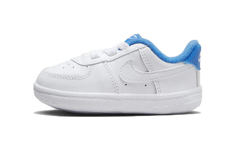 Nike Nike Air Force 1 Slip Resistant Cushioning Abrasion Resistant Low top Toddler Shoes White Blue Infant And Toddler