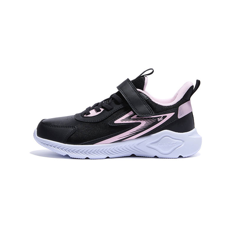361°KIDS Synthetic Leather Slip Resistant Abrasion Resistant Kids' Running Shoes Black Kids'