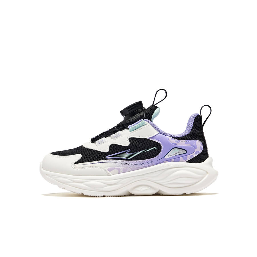 ERKE KIDS Synthetic Leather, Textile Slip Resistant Cushioning Abrasion Resistant Low top Kids' Running Shoes