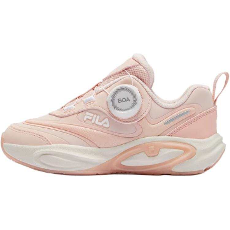 FILA KIDS BOA Slip Resistant Abrasion Resistant Low top Kids' Running Shoes Pink Kids'