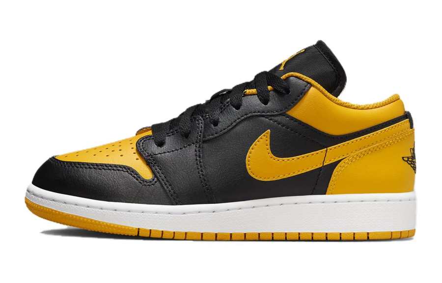 Jordan Jordan Air Jordan 1 Low Synthetic Leather Low top Basketball Shoes Black Yellow Unisex