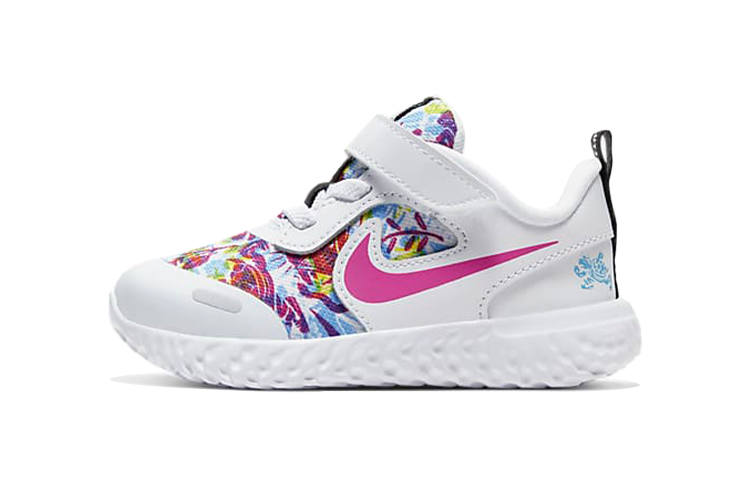 Nike Nike REVOLUTION 5 Fable Slip Resistant, Abrasion Resistant, Breathable Low top Toddler Shoes White Infant And Toddler