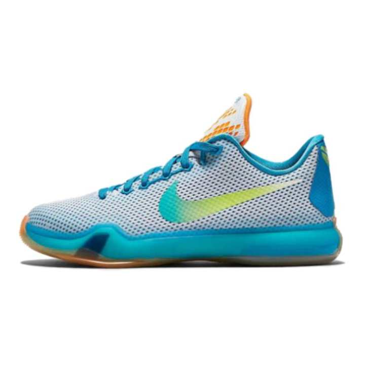 Nike Nike Kobe 10 Kobe 10 High Dive Mid top Basketball Shoes Gray Blue Unisex
