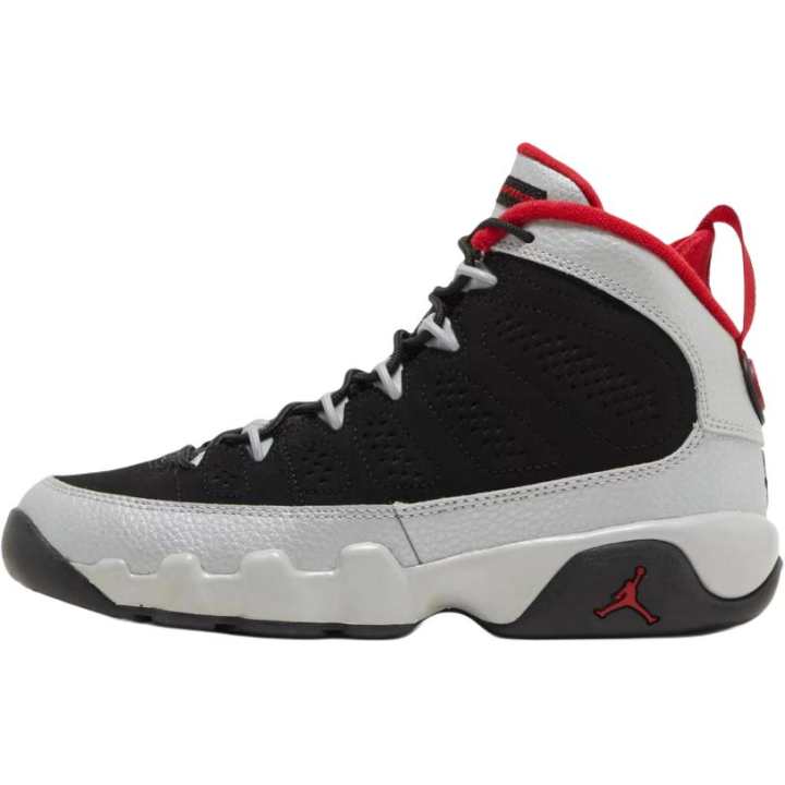 Jordan Jordan Air Jordan 9 Mid top Basketball Shoes Gray Black Red Unisex