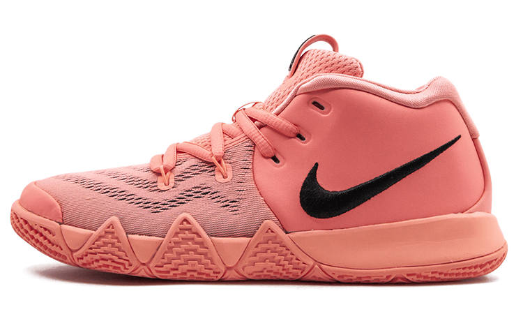 Nike Nike Kyrie 4 Comfortable Slip Resistant Mid top Children's Basketball Shoes Pink Children Aged 3 7 Years Old