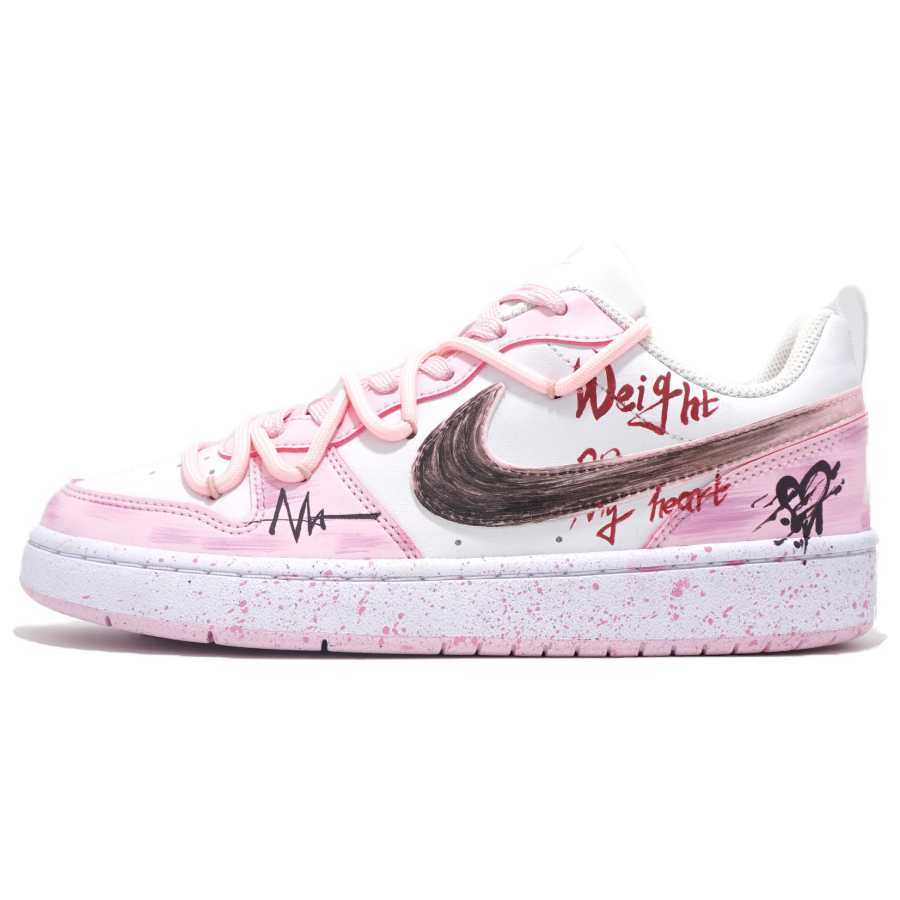 Nike Nike Court Borough Never Forget Synthetic Leather Slip Resistant Abrasion Resistant Low top Kids' Skateboarding Shoes