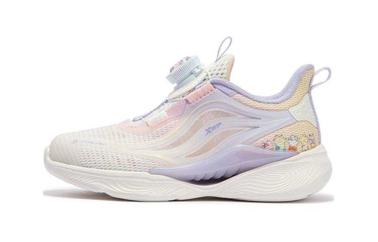XTEP Qing Feng 5.0 Cushioning Abrasion Resistant Cushioning, Wear Resistant Low top Kids' Running Shoes Purple