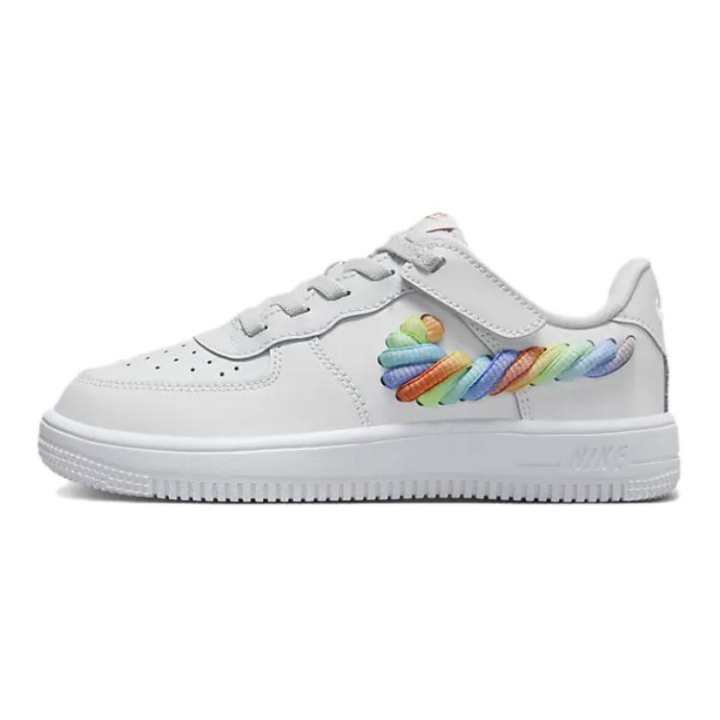 Nike Nike Force 1 Low LV8 EasyOn PS 'Rainbow Lace Swoosh'