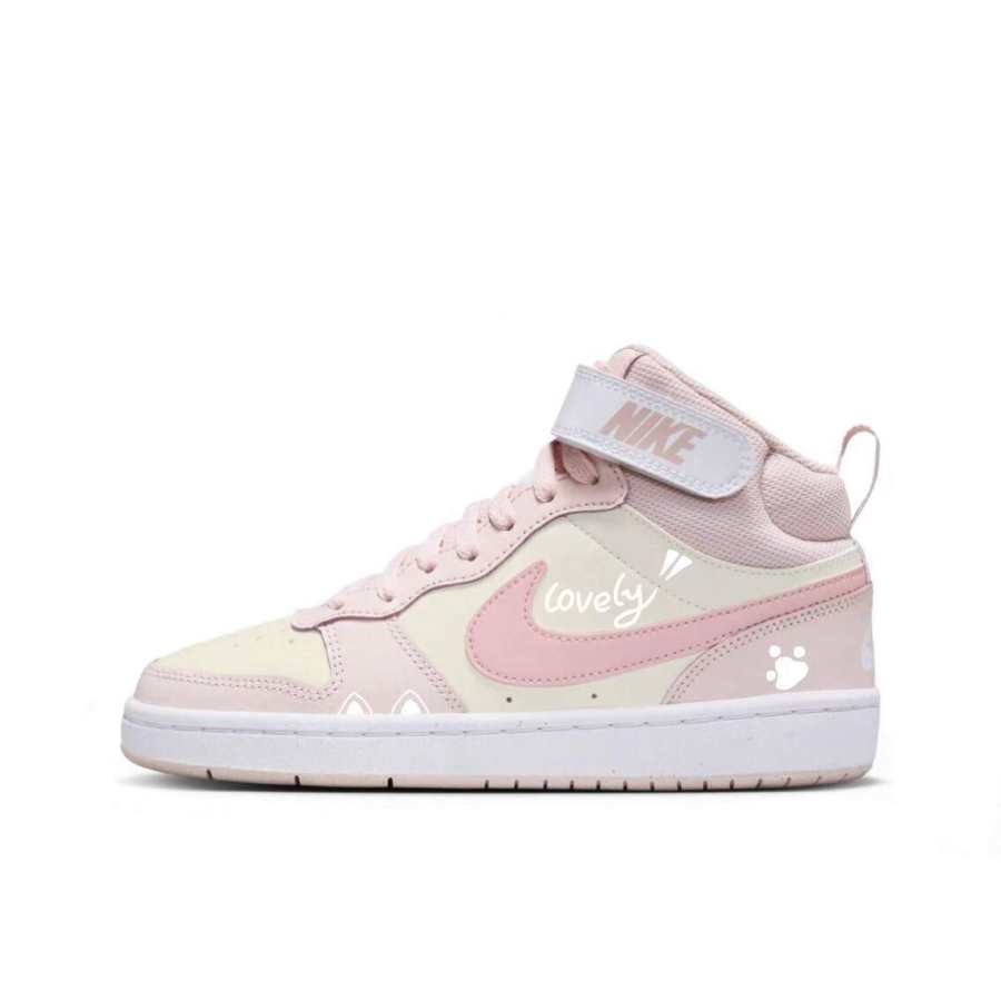 Nike Nike Court Pink Peach Cream Mid top Kids' Skateboarding Shoes Teenagers