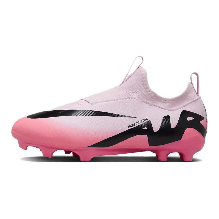 Nike Nike Mercurial Vapor 15 Slip Resistant Abrasion Resistant Low top Soccer Shoes Pink Black Kids'
