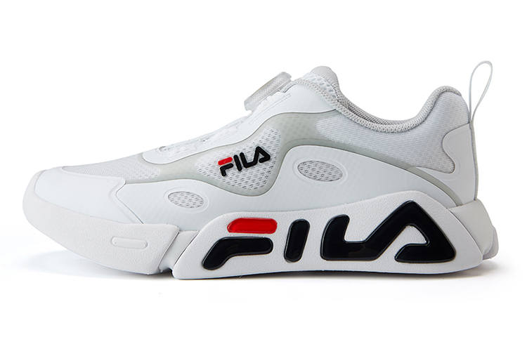 FILA KIDS Slip Resistant Cushioning Breathable Lightweight Kids Lifestyle Shoes White Black Teenagers
