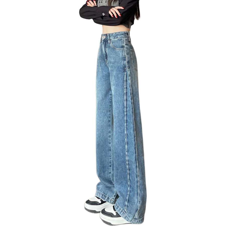 Tonlion Jeans Women's Medium Blue Moderate Wide Leg Pants