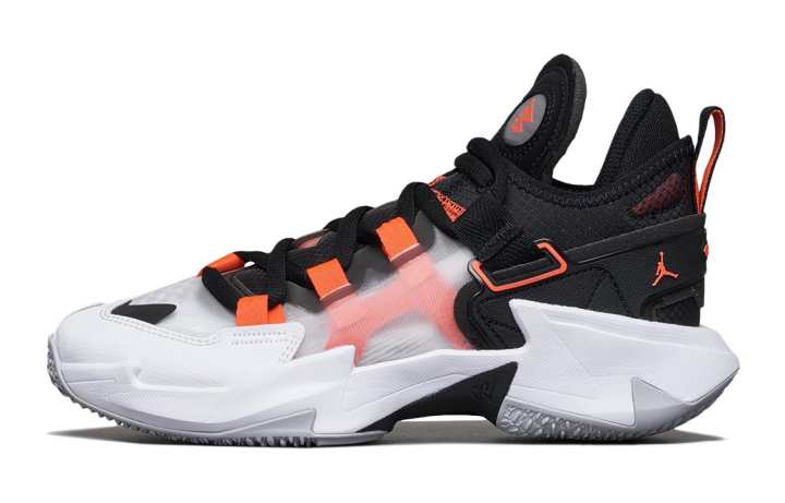Jordan Jordan Why Not.5 Low top Basketball Shoes Black White Orange Unisex