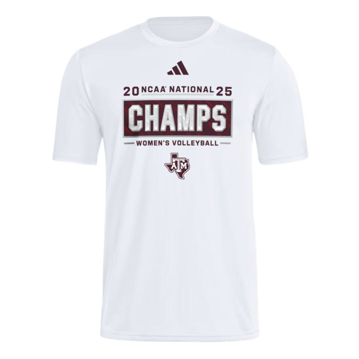 Adidas Adidas Aggies T Shirts Unisex White/Ncaa Tam 741 Crew Neck Moderate