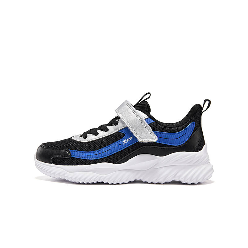 XTEP Slip Resistant Abrasion Resistant Slip Resistant Abrasion Resistant Low top Kids' Running Shoes Black Lion Blue