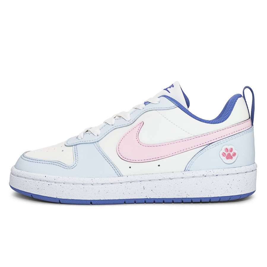 Nike Nike Court Borough Synthetic Leather Slip Resistant Abrasion Resistant Low top Kids' Skateboarding Shoes Sky Blue
