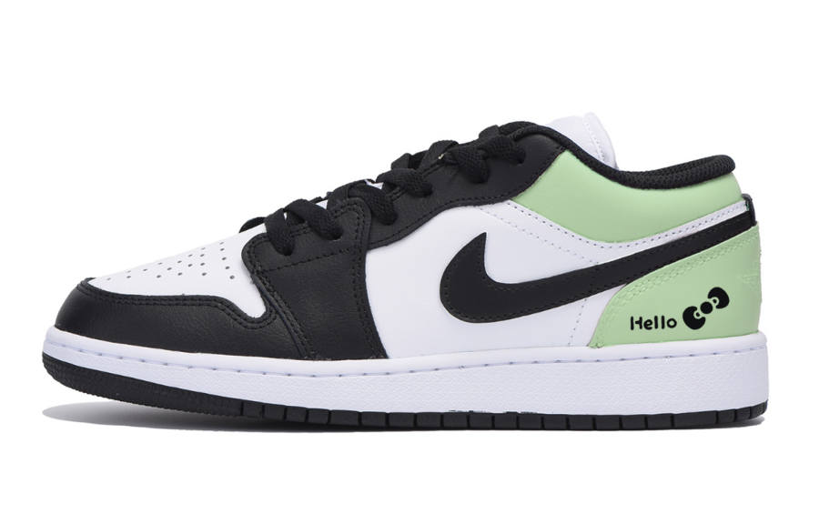 Jordan Jordan Air Jordan 1 Resting In The Gray Reed Leather Low top Children's Basketball Shoes White Teenagers