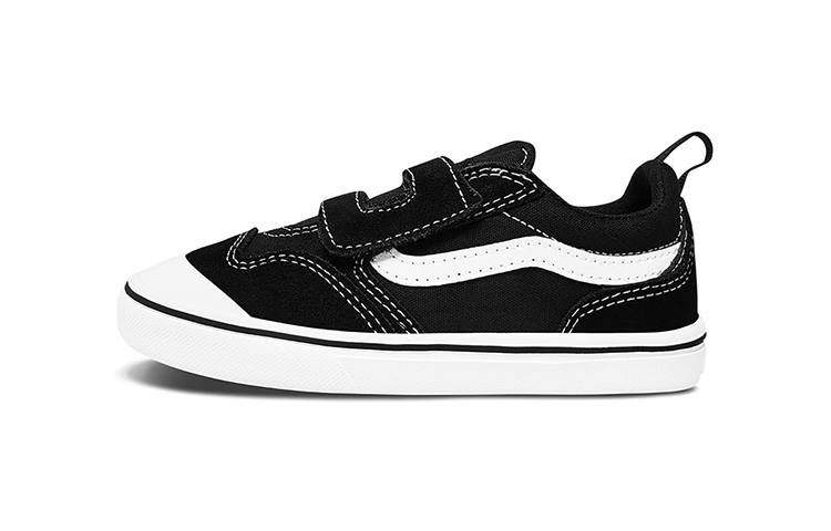 Vans Comfycush New Skool V Low top Toddler Shoes Black White Infant And Toddler