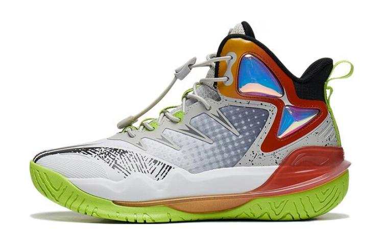 Li-Ning YOUNG Li Ning YOUNG Avant Garde Power TEAM 3.0 V2 Fabric Mid top Basketball Shoes White Teenagers