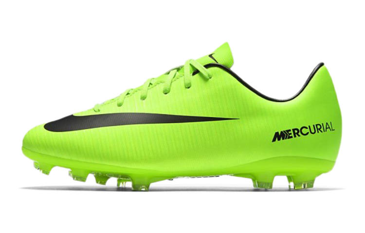 Nike Nike Mercurial Victory Jr. 6 FG Slip Resistant Cushioning Abrasion Resistant Low top Soccer Shoes Neon Green Kids'