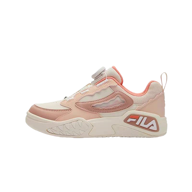 FILA KIDS BOA Abrasion Resistant Abrasion Resistant Low top Kids' Skateboarding Shoes White Pink Kids'