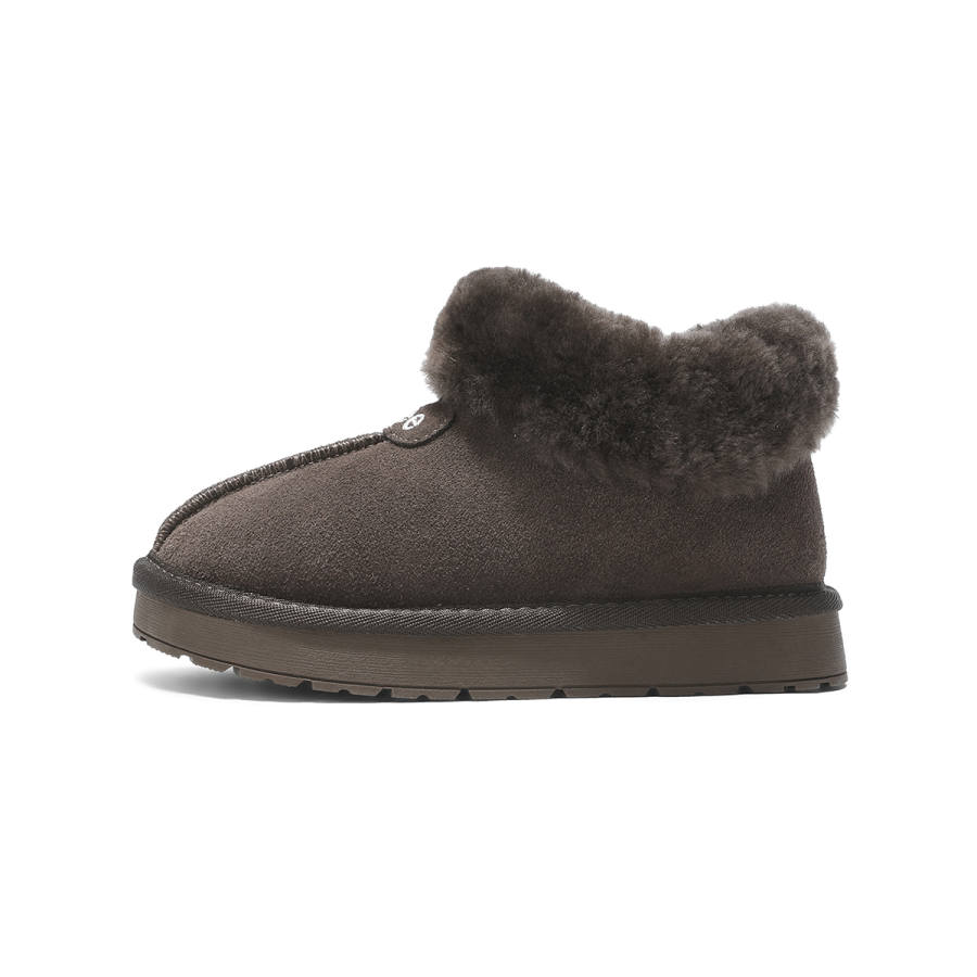 LEE KIDS Lee Fleece Lined Lining Comfortable Fashion Versatile Students Campus Trendy Sports High top Kids' Snow Boots Camel