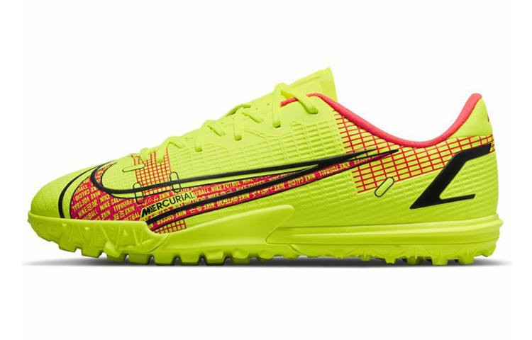 Nike Nike Mercurial Vapor 14 Assassin's Academy TF Low top Soccer Shoes Neon Yellow Kids'