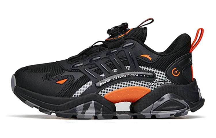 Antakids Battle Armor Sports Low top Running Shoes Black Orange Teenagers