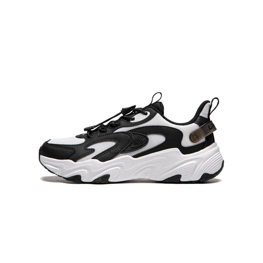 Li-Ning YOUNG Li Ning YOUNG Slip Resistant Cushioning Rebound Low top Kids Lifestyle Shoes White Black Kids'