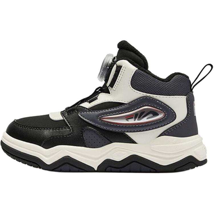 FILA KIDS BOA Slip Resistant Abrasion Resistant Kids' Skateboarding Shoes Black Milk White Children Aged 3 7 Years Old
