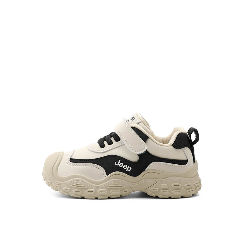 Jeep Low top Kids' Running Shoes Beige/Black Children Aged 3 7 Years Old
