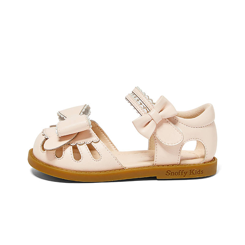 Snoffy Half Sugar Princess Collection Low top Children's Sandals Litchi Powder Children Aged 3 7 Years Old