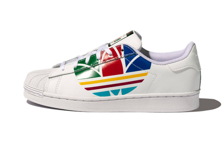 Adidas Originals SUPERSTAR Pure C Comfortable Low top Skateboard Shoes White Children Aged 3 7 Years Old