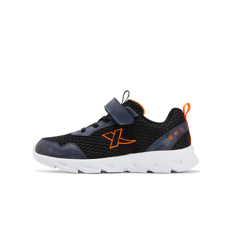 XTEP Abrasion Resistant Slip Resistant Low top Kids' Running Shoes Blue Black Teenagers