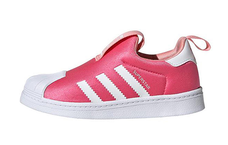 Adidas Originals SUPERSTAR 360 Comfortable Slip Resistant Low top Skateboard Shoes Bright Pink/White