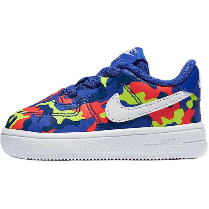 Nike Nike Air Force 1 Soft And Comfortable Slip Resistant Abrasion Resistant Low top Toddler Shoes Blue Infant And Toddler
