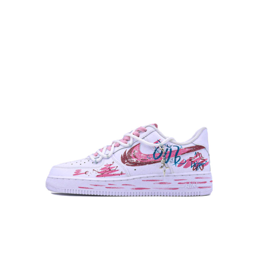 Nike Nike Air Force 1 LE Low top Kids' Skateboarding Shoes White Pink Unisex