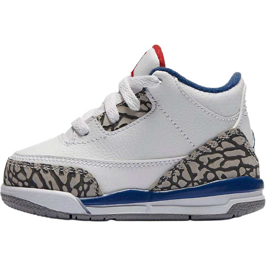 Jordan Jordan Air Jordan 3 Slip Resistant Abrasion Resistant High top Toddler Shoes White Blue Infant And Toddler