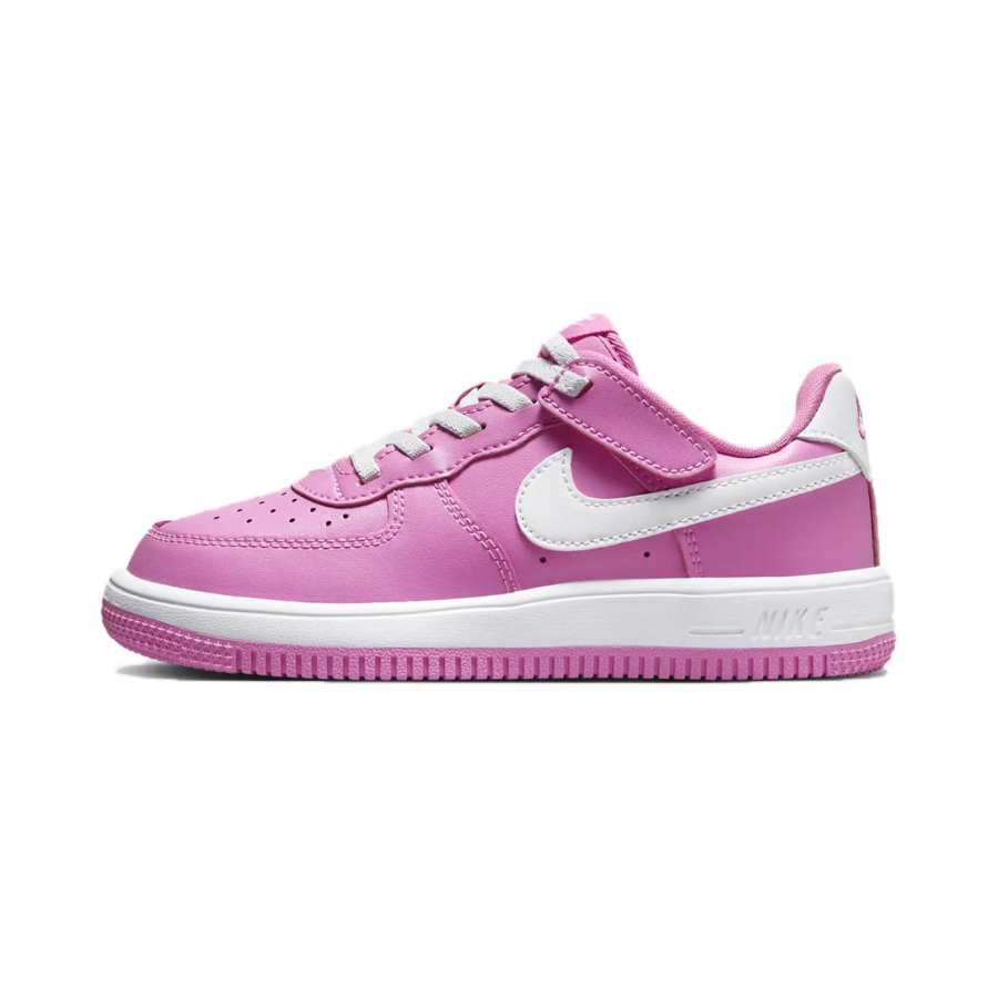 Nike Nike Air Force 1 Slip Resistant Abrasion Resistant Low top Kids Lifestyle Shoes Pink White Children Aged 3 7 Years Old