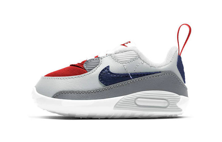 Nike Nike Air Max 90 Low top Toddler Shoes Gray Blue Red Infant And Toddler